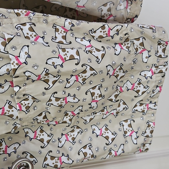 Uniform Advantage Dog Lover Medical Animal Print Scrub Jacket Plus Size 3x - Picture 5 of 10